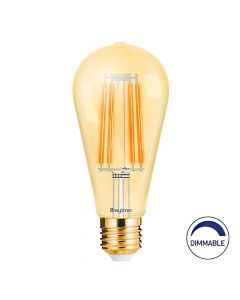 Llambë LED BRAYTRON, Filament, E27, 6W, ST64, 2200K, 220V-240V AC, e dimerueshme