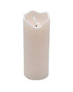 Xmas decoration, candle, led light, indoor use, D7xH17 cm, pink/warm white