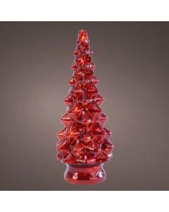 Dekor festiv, peme, ndricim led, perdorim I brendshem, D14.5xH39 cm, e kuqe/të bardhë të ngrohtë