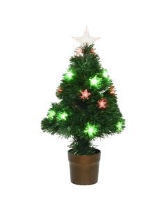 Peme ndricim led, Xmas, perdorim I jashtem, D45xH90 cm, jeshile/artë