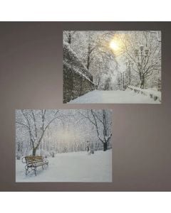 Pikture ne tekstil led, L1.5xW58xH78 cm, perdorim I brendshem, e bardhë e ngrohtë/e bardhë e ftohtë