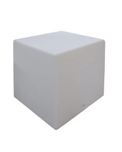 Cube with led light, Polyethylene, RGB color change, 16 colors available with remote, L60xW60XH60 cm