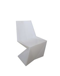 Chair with led light, Polyethylene, RGB color change, 16 colors available with remote, L51xW35XH85 cm