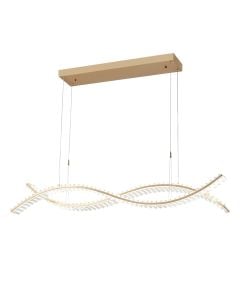 Ndricues kristalor led i varur, linear, 3000-6000 K, L100 cm, gold, metal/xham.