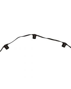 Lamp holder string, E27, 30 cm, plastic / copper, black color