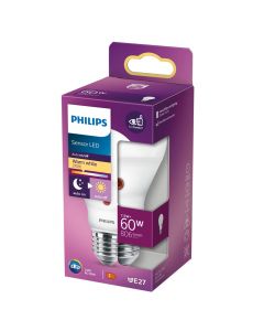 Led bulb, Philips, twilight sensor, D2D 60W A60 E27 WW FR ND SRT4.