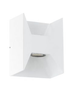 Outdoor wall light,Eglo, Morino, 2xGU10, white, aluminium, 18x14 cm