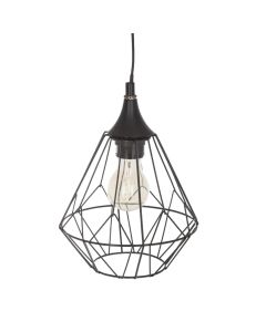 Hangingt metalic light, E27, 1x40 W, D19 cm, H27 cm, black.