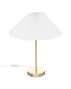 Table light, Jil, D37 cm, H47 cm, metalic, white/gold.