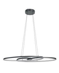 ndant light LED, 38W, black, aluminum, Eglo