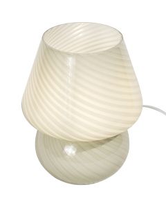 Table light, E14, D.15cm, H.19cm, glass, white