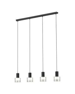 Ndricues i varur, 4x4.6W, 3000k, D.150cm, celik, e zeze