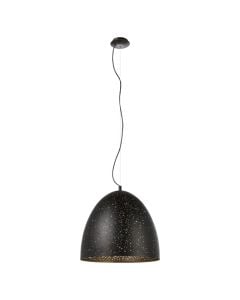 Hanging light, E27, D.27.5cm, metal, brown/gold