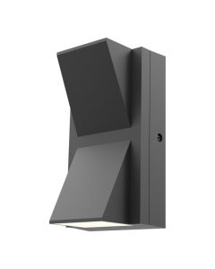 Outdoor wall light, Braytron, 2x6W, 3000-6400K, plastic, black