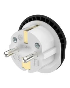 Universal adapter, 16A, black, plastic