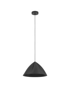 Hanging lamp, E27, D.40.5cm, metal, black