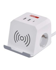 Zgjatues elektrik forme kubi, 2 module, 2x USB, 1x