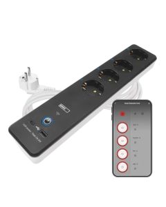 Zgjatues elektrik SMART, 4 module + USB + Type-C,
