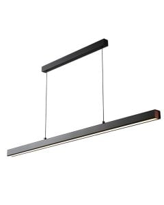 LED Pendant Light, 18W, 3000-6400K, 1500 lm, aluminum, 100x4.5x4.5cm, black