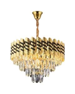 Ndricues I varur, 9xE14, D.60cm, metal/kristal, gold