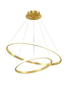 LED pendant light, 51W, 3000-6400K, 4600lm, D.40+60cm, aluminum, gold