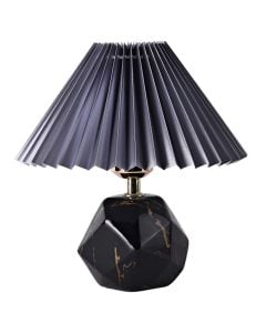 Table lamp, E27, 27x12cm, ceramic, black