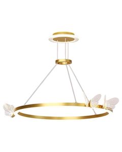 Ndricues I varur LED, 58W, 3000-6400K, 5200lm, 60x25cm, alumin/akrilik, gold