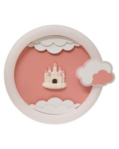 Ndricues tavani per femije, 80W, 3000-6400K, 6800lm, D.50cm, pink