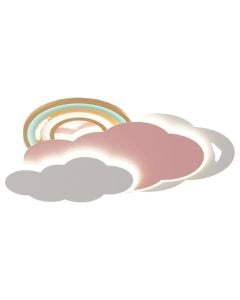 Ndricues tavani per femije, 80W, 3000-6400K, 6800lm, D.50cm, pink