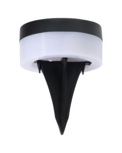 Set of 4 solar LED garden lights, warm white, 4x14cm, plastic, white