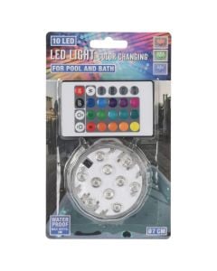 10 LED Underwater Lights for Pool, remote control, 3XAAA, depth 2m