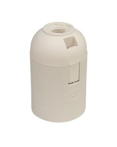 Lamp holder, E27, plastic, white