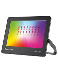 LED projector, RGB, 50W, aluminum, with remote control