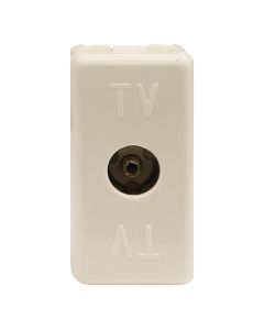 GEWISS TV socket male 1 module white
