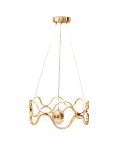 LED pendant light, 60W, 3000-6400K, 4900lm,  44x44x18cm, aluminum, gold