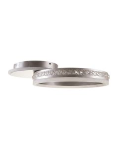 LED ceiling light, 50W, 3000-6400K, 4100lm, D.50cm, aluminum, gray