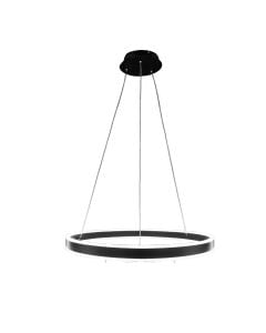 LED Pendant Light, 50W, 3000-6400K, 4100lm, D.50cm, aluminum, black