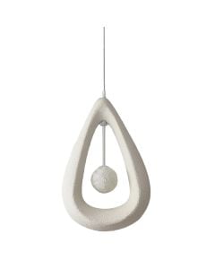 Ndricues I varur, E27, D.50cm, rezin, e bardhe