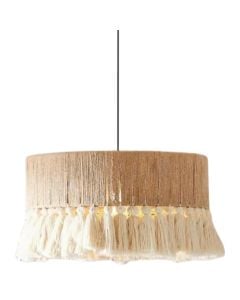 Hanging lamp, E27, D.30cm, H.25cm, iron+rope
