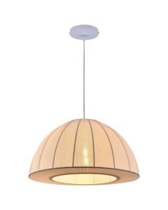 Pendant lamp, E27, D.46cm, milky white, cloth