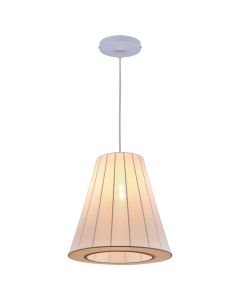 Pendant lamp, E27, D.48cm, milky white, cloth