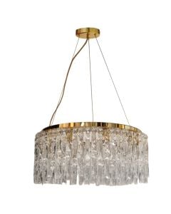 Ndricues I varur, 9xE14, D.60cm, metal/kristal, gold