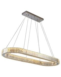 Ndricues I varur LED, 50W, 4100lm, 100x40x7.6cm, metal/kristal, gold