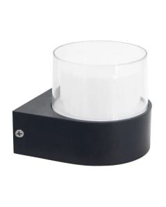 Outdoor wall light, 5W, 3000K, 9x10.8x8cm, IP65, aluminum, black