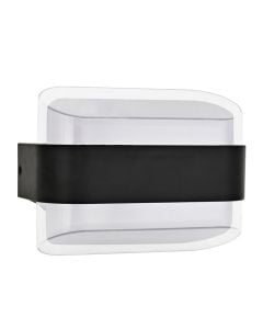 Outdoor wall light, 12W, 3000K, 16x13x7.5cm, IP65, aluminum, black
