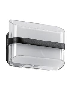Outdoor wall light, 12W, 3000K, 16x13x7.5cm, IP65, aluminum, black