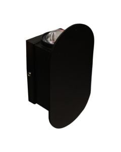 Outdoor wall light, 2W, 3000K, 5.5x9.7x3.7cm, IP65, aluminum, black