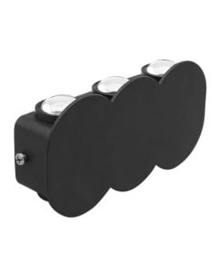Outdoor wall light, 6W, 3000K, 16x8x3.5cm, IP65, aluminum, black