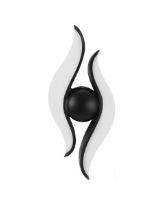 Outdoor wall light, 12w, 3000K, 26x15cm, IP65, aluminum, black