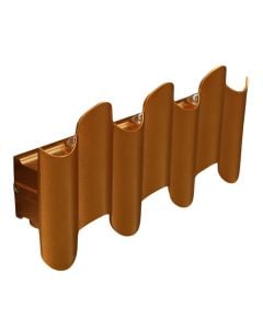 Outdoor wall light, 8W, 3000k, 26x12x37.5cm, IP65, aluminum, brown